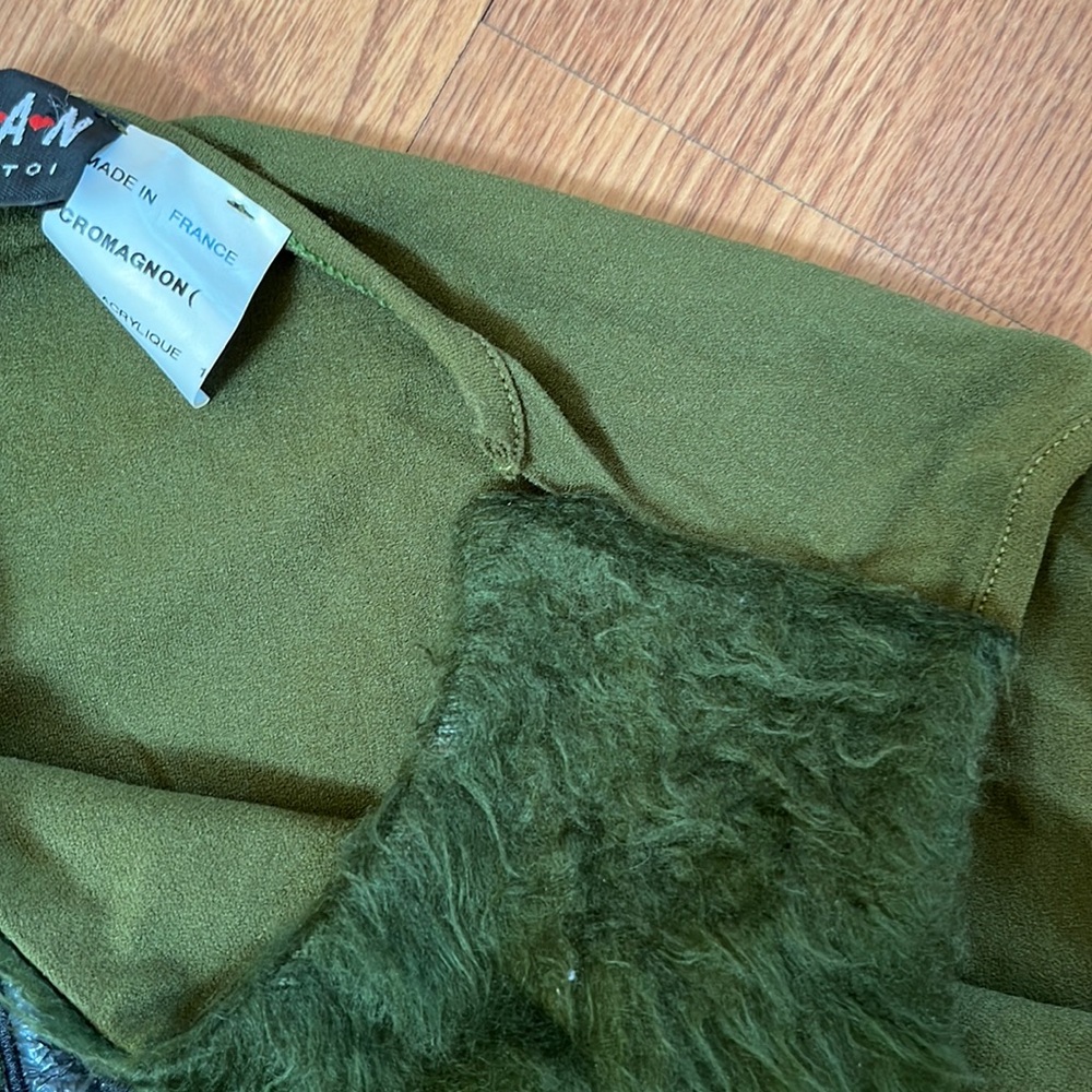 Morgan De Toi fur green tank top, size Small, Made in France - Picture 8 of 8
